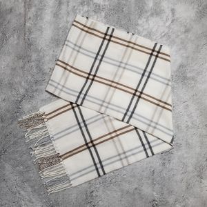 White Plaid Scarf